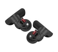 Oniissy Ruote di ricambio per valigie - per kit di riparazione in plastica durevole con diametro di 5,2 cm, altezza totale 9,5 cm, coppia nera compatibile con la maggior parte delle valigie per