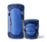 Oniissy Sacco a pelo impermeabile per esterni, in poliestere 210T, portatile, per campeggio, escursionismo, alpinismo, grande capacità, a prova di sporco (blu) (S)