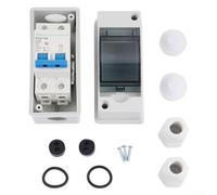 Oniissy Scatola combinatrice solare fotovoltaica con interruttore CA e scatola di giunzione, contenitore di distribuzione impermeabile IP65 per protezione da sovraccarico e cortocircuito (10A)