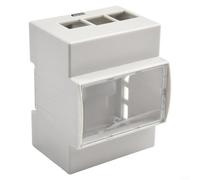 Oniissy Scatola elettrica in ABS per Raspberry Pi 4/3 con porta di visualizzazione trasparente, custodia per montaggio su guida DIN per modelli Pi 4B e Pi 3B, blocco scorrevole e fori per montaggio a