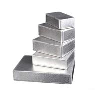 Oniissy Scatola in alluminio effetto metallo per strumenti elettrici, color argento, impermeabile, per alimentazione esterna/esterna (100 x 50 x 26 mm)