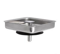 Oniissy Scolapiatti quadrato per lavello, in acciaio inox, per cucina, bagno, casa, lavandino, cestello di scarico anti-intasamento, per vasca da bagno e doccia