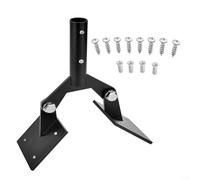 Oniissy Segnavento in acciaio staffa di montaggio per tetto con hardware per decorazione da giardino, angolo regolabile, piastra di montaggio per banderuola per antenne e cupole, 3-1/2 "x 5" nero
