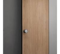 Oniissy Serratura a scomparsa per uso interno, meccanismo di bloccaggio in lega di zinco su un lato, design minimalista per porte di camere da letto e bagno, compatibile con spessore 35-50 mm (grigio)