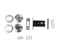 Oniissy Serratura per porta del bagno con materiale in acciaio inossidabile e cartello trasparente OccupiedVacant per controllo della privacy del bagno (filo argento)