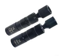 Oniissy Set di 2 chiavi a bussola magnetiche da 3/8", 14 mm e 16 mm, con giunto automatico, manicotto magnetico staccabile, direzione reversibile per settore automobilistico (nero)