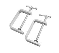 Oniissy Set di 2 morsetti a C regolabili, 50-100 mm, morsetti a G in lega di acciaio, resistenti per la lavorazione del legno, metallo, plastica, taglio e foratura in officina (0-85 mm)