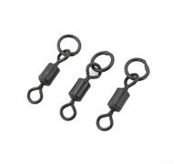 Oniissy Set di 20 girelle girevoli per pesca alla carpa, con anello solido, in acciaio inox, per Chod Rig Link, terminali da 20 mm e 15,5 mm, per pesca alla carpa (7#)