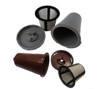 Oniissy Set di 3 capsule riutilizzabili per filtro del caffè, compatibili con B31/B40/B45/B50/B55/B60/B65/B70/K31/K40/K45/K50, struttura in plastica e acciaio inossidabile (marrone)