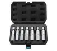 Oniissy Set di 7 chiavi magnetiche a bussola per candele di accensione da 3/8 pollici, con dimensioni metriche SAE da 14 mm, 16 mm, 18 mm, 21 mm, 9/16 13/16 3/4 SAE, struttura in acciaio, compatibile
