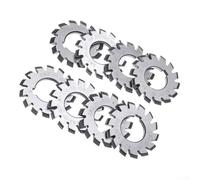 Oniissy Set di 8 frese ad ingranaggi ad ingranaggi HSS M1, in acciaio ad alta velocità, con foro da 22 mm e angolo di pressione PA20°, #1-8 per tagliare 12-135 denti dentati in