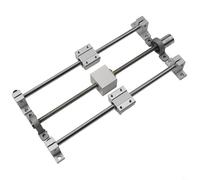 Oniissy Set di guide lineari orizzontali T8 a doppia vite con cuscinetti e giunti, struttura in acciaio inossidabile e alluminio, lunghezza 150 mm, 250 mm, 350 mm (250 mm)
