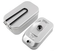 Oniissy Set di pentole da campeggio in alluminio con manico, contenitore per il pranzo da 800 ml e bollitore da 300 ml per escursionismo, escursionismo, pesca, picnic, avventure all'aperto