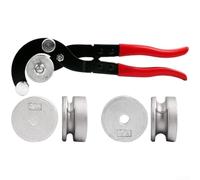 Oniissy Strumento manuale per piegatubi per tubi in rame e alluminio, 4,8 mm, 6,35 mm, 8 mm, 10 mm, acciaio al cromo vanadio con manici ergonomici, piegatura da 0 a 90 gradi (manico rosso)