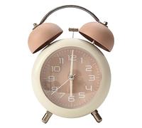 Oniissy Sveglia a Doppia Campana, Sveglia in Metallo a Doppia Campana retrò con Luce Notturna, Sveglia Meccanica Silenziosa da Comodino, Adatta per Viaggi in Ufficio in Camera da Letto Domestica-Pink