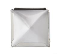 Oniissy Tappo per palo piramidale in acciaio inox, copertura per colonna in metallo, zincata, protezione superiore quadrata, per pali da giardino all'aperto, 10 pezzi (1 pezzo da 60 mm)