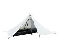 Oniissy Tenda da campeggio a piramide ultra leggera senza palo per escursioni all'aperto e zaino in spalla, impermeabile PU3000/PU4000 con pavimento Oxford 210D, 270 x 160 x 135 cm (bianco grigiastro)