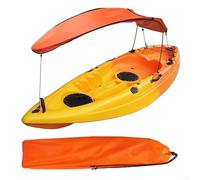 Oniissy Tenda parasole per canoa singola persona con tessuto Oxford resistente all'acqua e asta in alluminio antiurto, si piega compatta per una facile conservazione e (arancione)