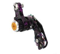 Oniissy Tendicatena a velocità singola in lega di alluminio con ruote guida 11T per mountain bike DH e AM, supporto per deragliatore posteriore regolabile (nero viola)