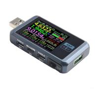 Oniissy Tester caricabatterie FNB48P ricarica rapida multifunzione test interruttore, caricabatterie CC, ricarica rapida test di potenza di voltmetro e amperometro (argento)