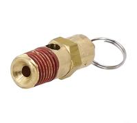 Oniissy Valvola di sicurezza per compressore d'aria NPT da 1/4" con valutazione di 125 PSI per uscita del serbatoio, struttura in ottone con molla in acciaio inossidabile, adatta per (270 psi)