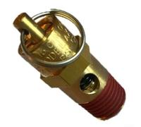 Oniissy Valvola di sicurezza per compressore d'aria NPT da 1/4" con valutazione di 125 PSI per uscita del serbatoio, struttura in ottone con molla in acciaio inossidabile, adatta per (175 PSI)