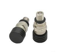 Oniissy Valvole di sfiato dell'aria a forcella per moto, M4 x 0,7 mm, in lega di alluminio e acciaio inox, valvole di sfiato per lo sporco, per la manutenzione di bici e moto (nero)