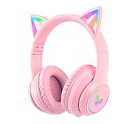 ONIKUMA - B90 Rosa - Cuffie da gioco Bluetooth 5.0 Kawai LED RGB - Nouvo