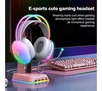ONIKUMA cuffie da gioco cuffie cablate lettore PC PS4 con luce RGB HD microfono flessibile auricolare per giochi per Computer Xbox PS5