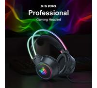 ONIKUMA Cuffie da gioco professionali con illuminazione dinamica RGB Cuffie over-ear cablate con microfono con cancellazione del rumore per PC