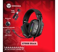 Cuffie da gioco wireless ONIKUMA: 2,4G/cablate/Bluetooth 3 modalità, microfono HD pieghevole, cuscinetti auricolari morbidi, suono coinvolgente per PC/PS4/5