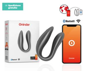 Oninder Nero Stimolatore Punto G vulva Clitoride App Bluetooth IPX7 USB