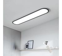 Oninio Plafoniera LED Soffitto 100cm Dimmerabili Plafoniera Soffitto Ultra Sottili Lampada a Soffitto per Camera da Letto Cucina Armadio Corridoio (Nero)