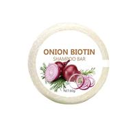 Onion Biotin Shampoo Bar, Cipolla Rosmarino Shampoo Bar per la crescita dei capelli, pulizia profonda e idratazione, uso nella doccia a casa e in viaggio, per tutti i tipi di capelli (1 pezzo)