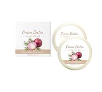 Onion Biotin Shampoo Bar, Solido Shampoo da uomo e da donna, 3 in 1, sapone da doccia per capelli, cuoio capelluto e barba, shampoo idratante, vegano, fatto a mano (2 pezzi)