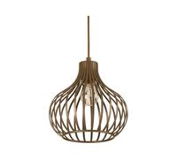 Sospensione Industrial-Minimal Onion Metallo Coffee 1 Luce E27 D23Cm