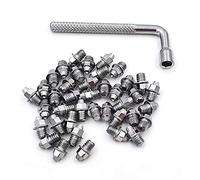 ONIPAX Bike Pedal Bolts Screw M4 x 7 mm, 40 pezzi/borsa con 1 Wrench Silver