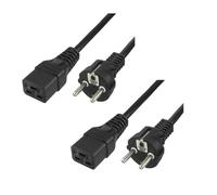 oniroview Cavo Alimentazione 16A, Spina Schuko a Presa tripolare IEC 320 C19, 1.8 mt, colore Nero per UPS, armadi rack, centro dati (2)