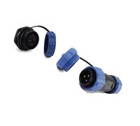 oniroview Coppia Connettore Elettrico Stagno 3 Poli Giunzione IP68 Pannello Impermeabile 30A SP21 Maschio Volante Femmina Pannello e Tappo di Protezione