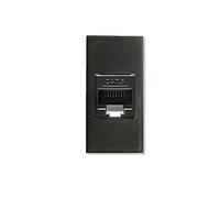 oniroview Frutto rj45 UTP cat.6 compatibile Bticino Axolute HS4279C6S presa modulare 8 poli per cavi ethernet connessione a crimpare senza attrezzi, colore nero