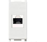 oniroview Presa RJ45 UTP cat.6A Compatibile Vimar Plana 14337.6 presa modulare 8 poli per cavi ethernet connessione a crimpare senza attrezzi, colore bianco