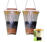 OnIUeZky 2 Pezzi trappole per Mosche per Esterni trappole per Mosche efficaci per Esterni stabili per Trappola Interno USA e Getta Sacchetti Multiuso per casa da Giardino fienile ..