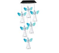 OnIUeZky Angel Solar Wind Chimes, Wind Chimes Gifts Angel Regali per Donne per Il Colore Che cambiano Le luci da Giardino Solare per Esterni commemorali per Il Chime Chime per la Nonna Mamma.
