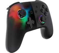 Oniverse Black Star - Controller Switch Wireless LED Bluetooth per Switch, Switch OLED, Switch Lite (Compatibile con iOS e Android) - Vibrazione - modalità Turbo - Giroscopio a 6 Assi - Nero
