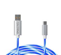 Oniverse Cavo USB LED USB-A a Micro USB Compatibile con PS4 Pro Slim PS3 Xbox One PC MAC Android 2 Metri Ricarica Rapida 5 Modalità di Illuminazione Micro USB