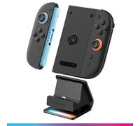 Oniverse Caricatore Controller per Switch 2 - Stazione di Ricarica per 2 Joy-Con, alimentazione USB-C, Porta USB-A per controller aggiuntivo, 8 Modalità di Illuminazione - Fusion Dock