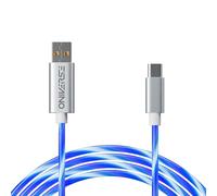 Oniverse Cavo USB LED, USB-A verso USB-C, Compatibile con PS5 Pro Slim Xbox Series X|S Switch PC MAC Android iPhone 15, 2 metri, Ricarica Veloce, 5 Modalità di Illuminazione, USB Type C