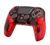 Oniverse Controller PS4 PS3 PC ANDROID iOS, Uscita per cuffie, Wireless, Vibrazioni regolabili, Touchpad, pulsanti macro posteriori, Modalità Turbo, Wake up, Giroscopio a 6 assi, Revolt (Mars Red)