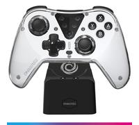 Oniverse Controller Wireless Compatibile con Switch OLED Lite PC ANDROID iOS, Dock di Ricarica, Vibrazioni Regolabili, Pulsanti Macro, Modalità Turbo, Wake-Up, Astralite (Eridani White/Bianco)