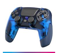 Oniverse Controller Wireless per PS4 PS3 PC ANDROID iOS, Uscita Cuffie, Joystick Hall Effect, Batteria Ricaricabile 1000mAh, Giroscopio 6 Assi, Revolt Neptune Blue